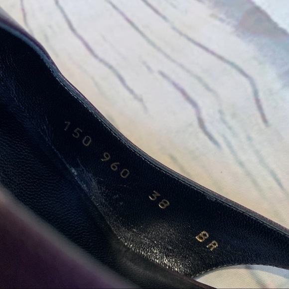 Escada Plum and Mirrored Gold Heels - Picture 14 of 15